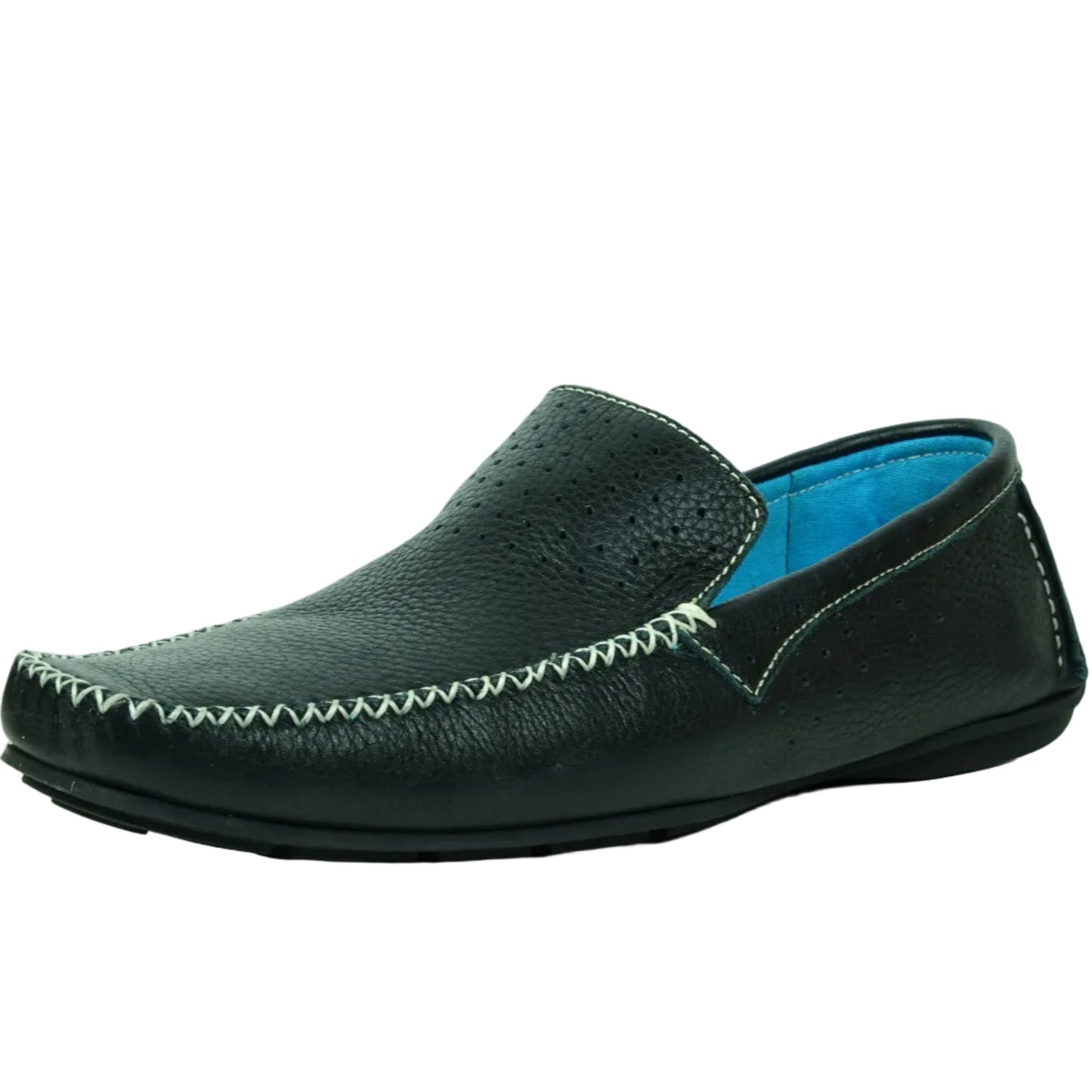 FI-4001 Black Leather Slip on Loafer Fiesso by Aurelio Garcia