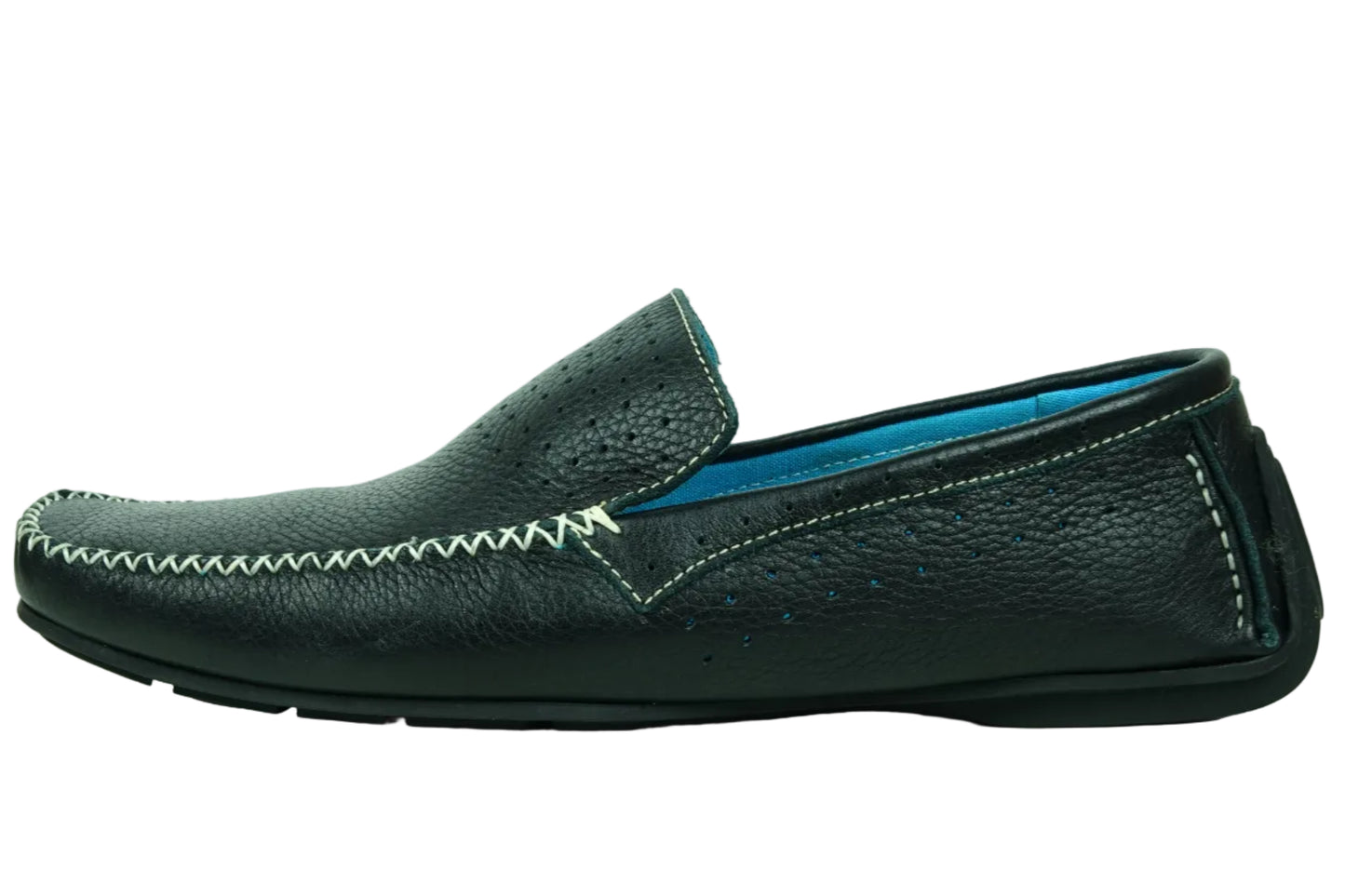 FI-4001 Black Leather Slip on Loafer Fiesso by Aurelio Garcia