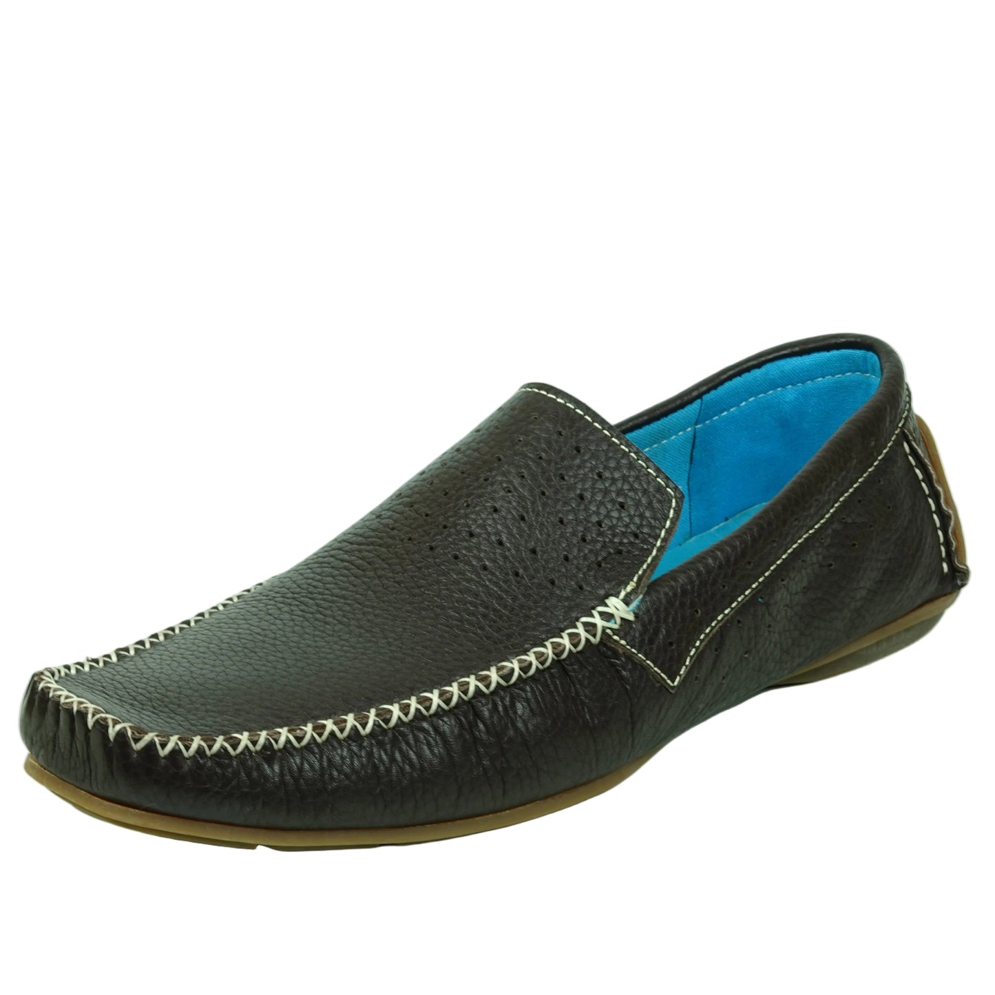 FI-4001 Brown Leather Slip on Loafer Fiesso by Aurelio Garcia
