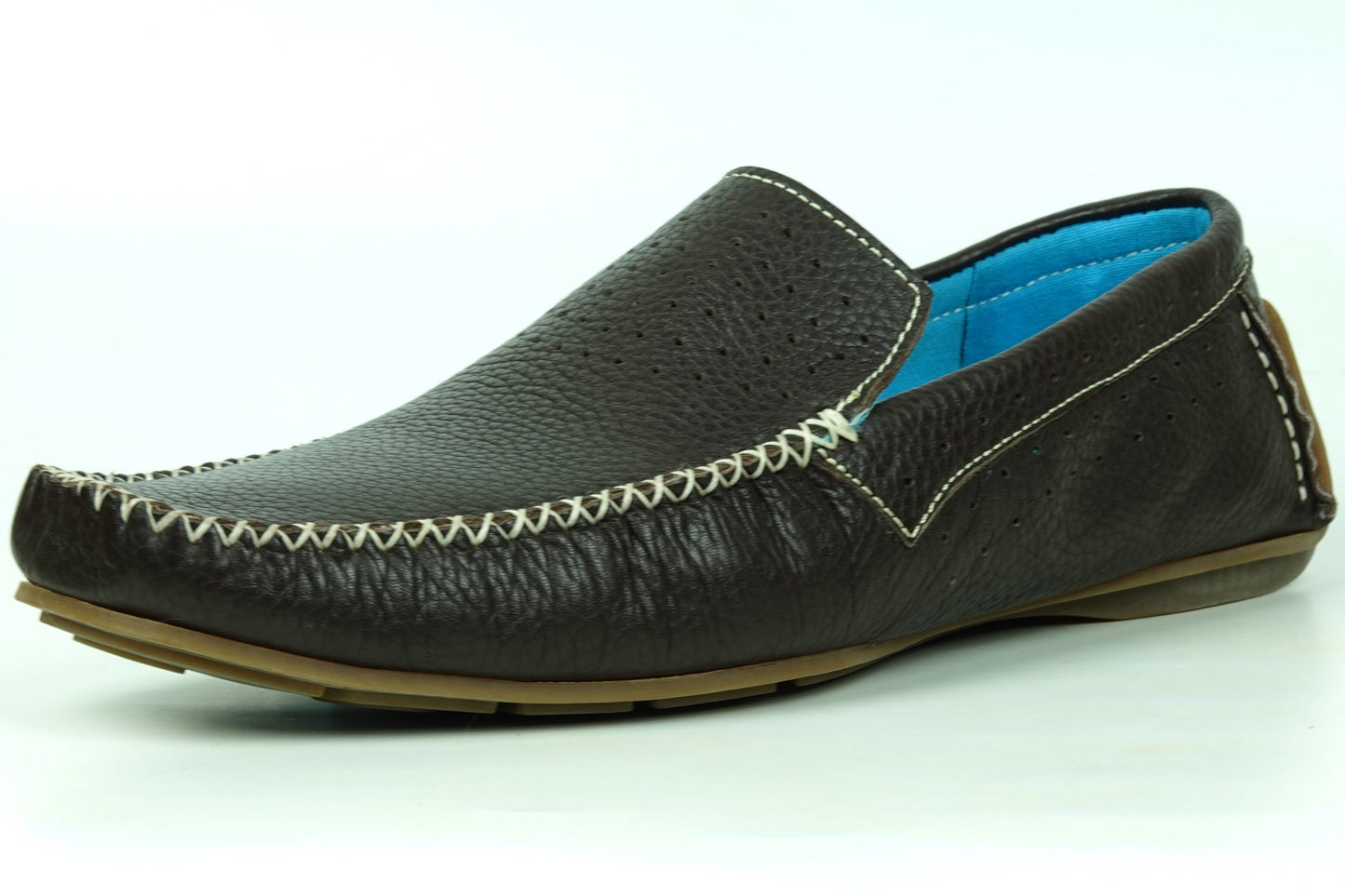 FI-4001 Brown Leather Slip on Loafer Fiesso by Aurelio Garcia