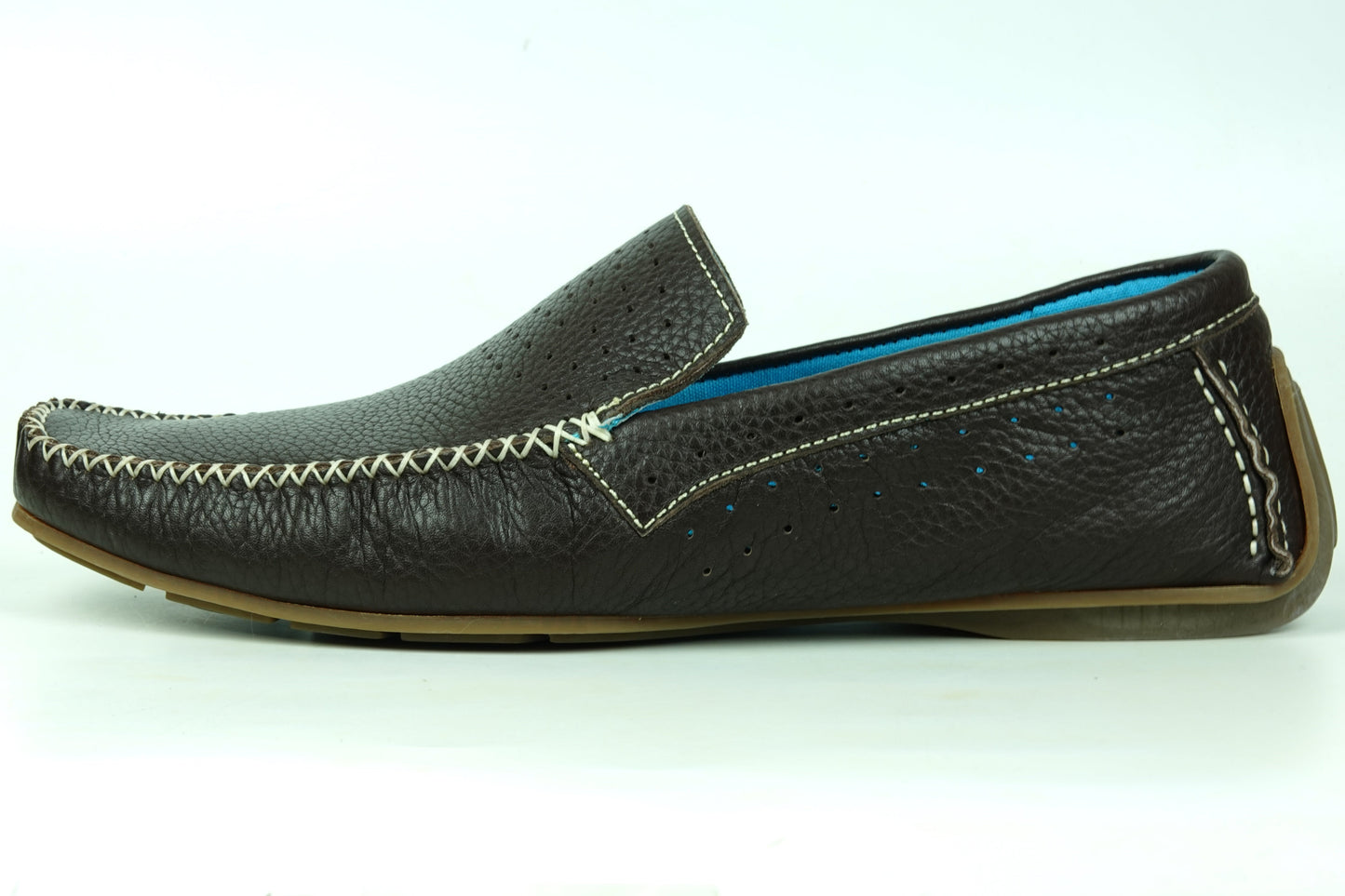 FI-4001 Brown Leather Slip on Loafer Fiesso by Aurelio Garcia