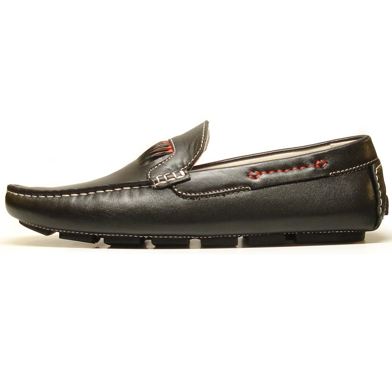FI-3085 Black Leather Encore by Fiesso Driving Shoe