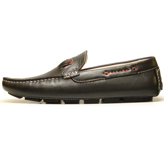 FI-3085 Black Leather Encore by Fiesso Driving Shoe