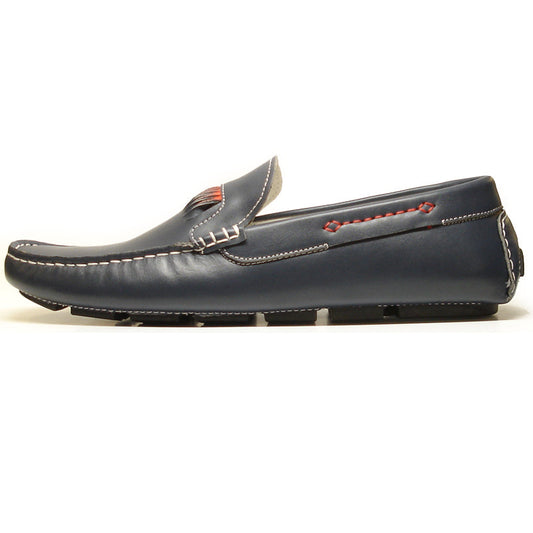 FI-3085 Navy Leather Encore by Fiesso Driving Shoe