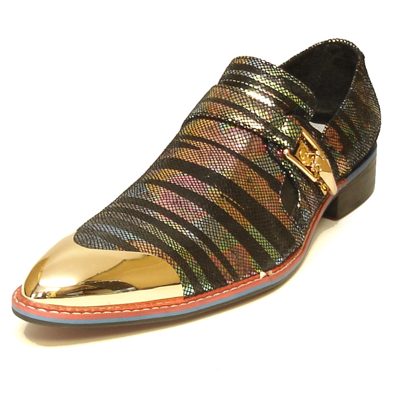 FI-7001-2 Multi Color Fiesso by Aurelio Garcia Genuine Leather Metal Tip Slip on