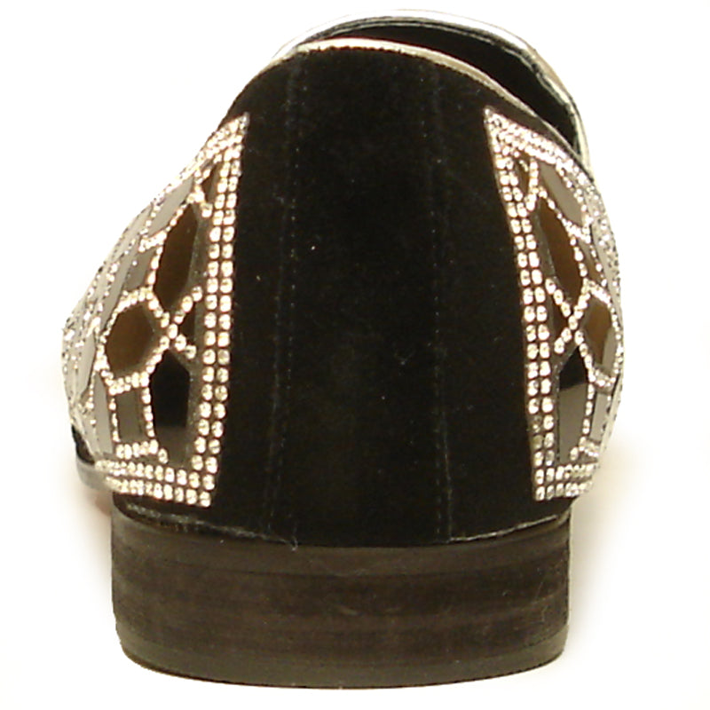 FI-7024 Black Gun Metal Tip Slip on Loafer Fiesso by Aurelio Garcia