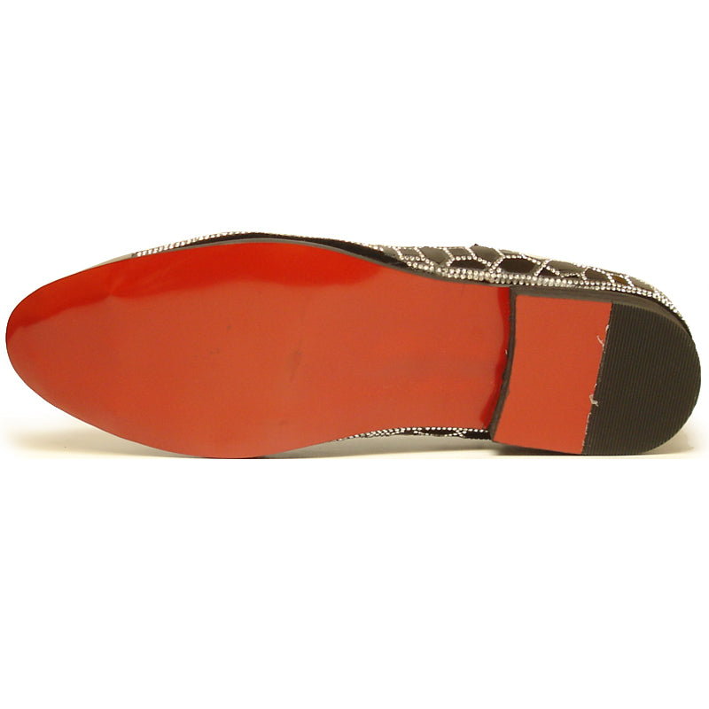 FI-7024 Black Gun Metal Tip Slip on Loafer Fiesso by Aurelio Garcia