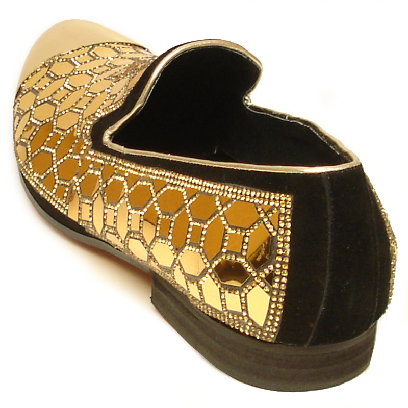 FI-7024 Gold Metal Tip Slip on Loafer Fiesso by Aurelio Garcia