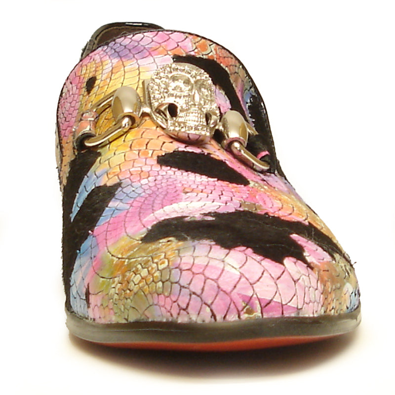 FI-7056 Multi Color Leather Print Fiesso by Aurelio Garcia slip on