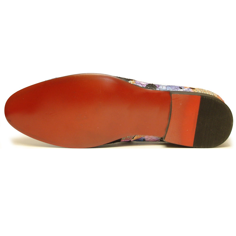 FI-7056 Multi Color Leather Print Fiesso by Aurelio Garcia slip on