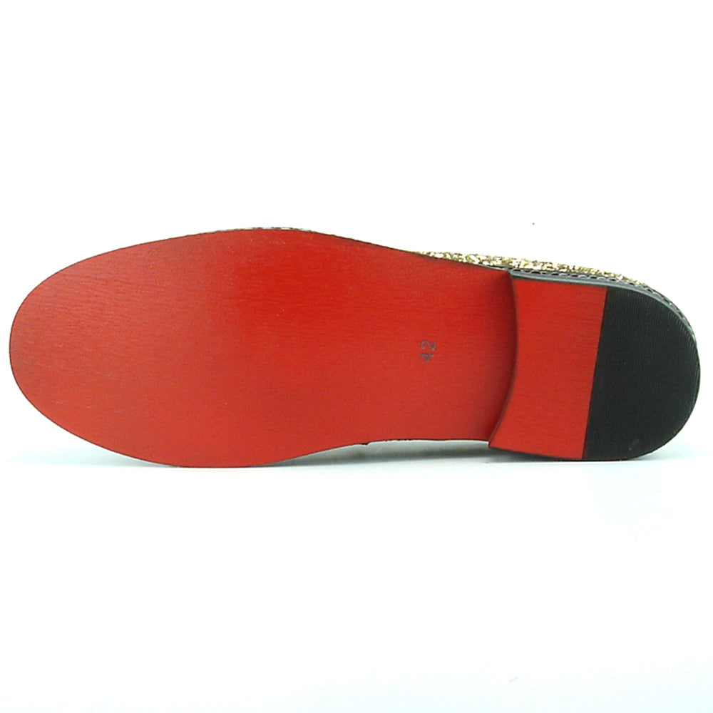 FI-7118 Gold Glitter Slip on Loafer Fiesso by Aurelio Garcia