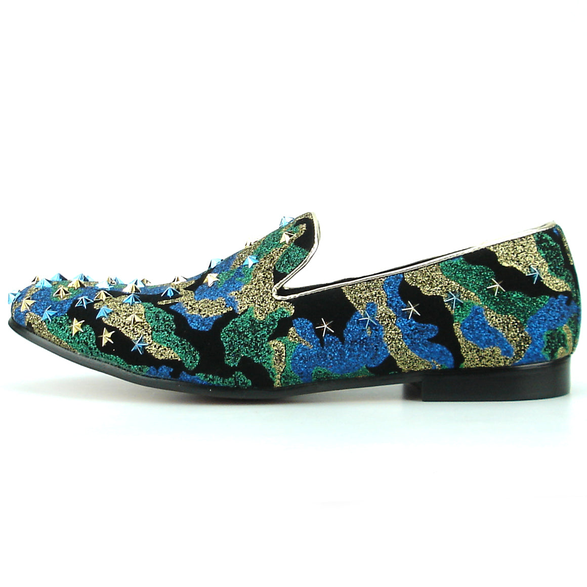 FI-7145 Blue Camouflage Slip on with Stars Fiesso by Aurelio Garcia