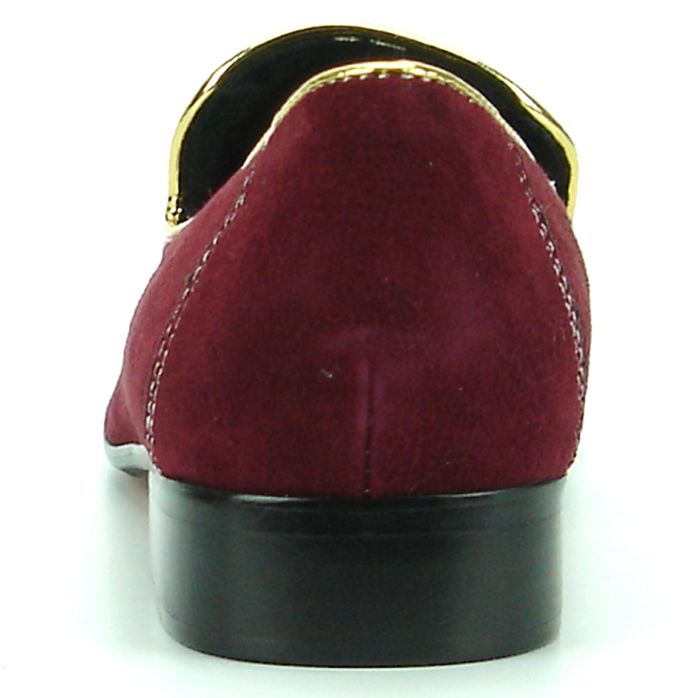 FI-7157 Burgundy Suede with Gold Metal Tassel Fiesso by Aurelio Garcia