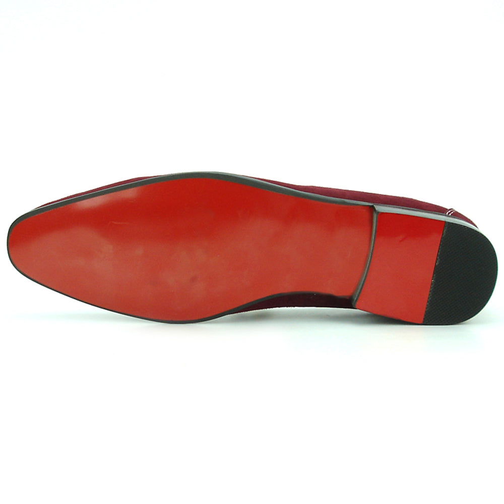 FI-7157 Burgundy Suede with Gold Metal Tassel Fiesso by Aurelio Garcia