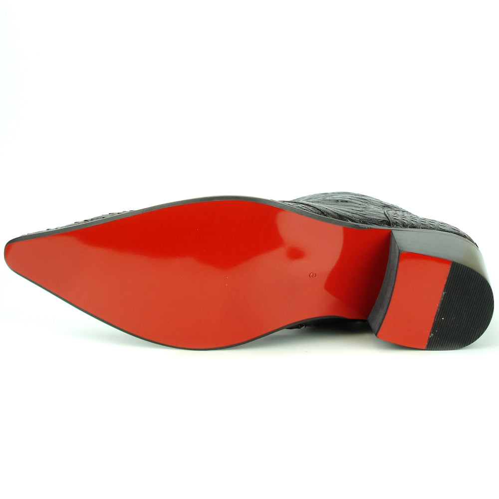 FI-7240 Black Snake Print Boot with side Zipper Fiesso by Aurelio Garcia