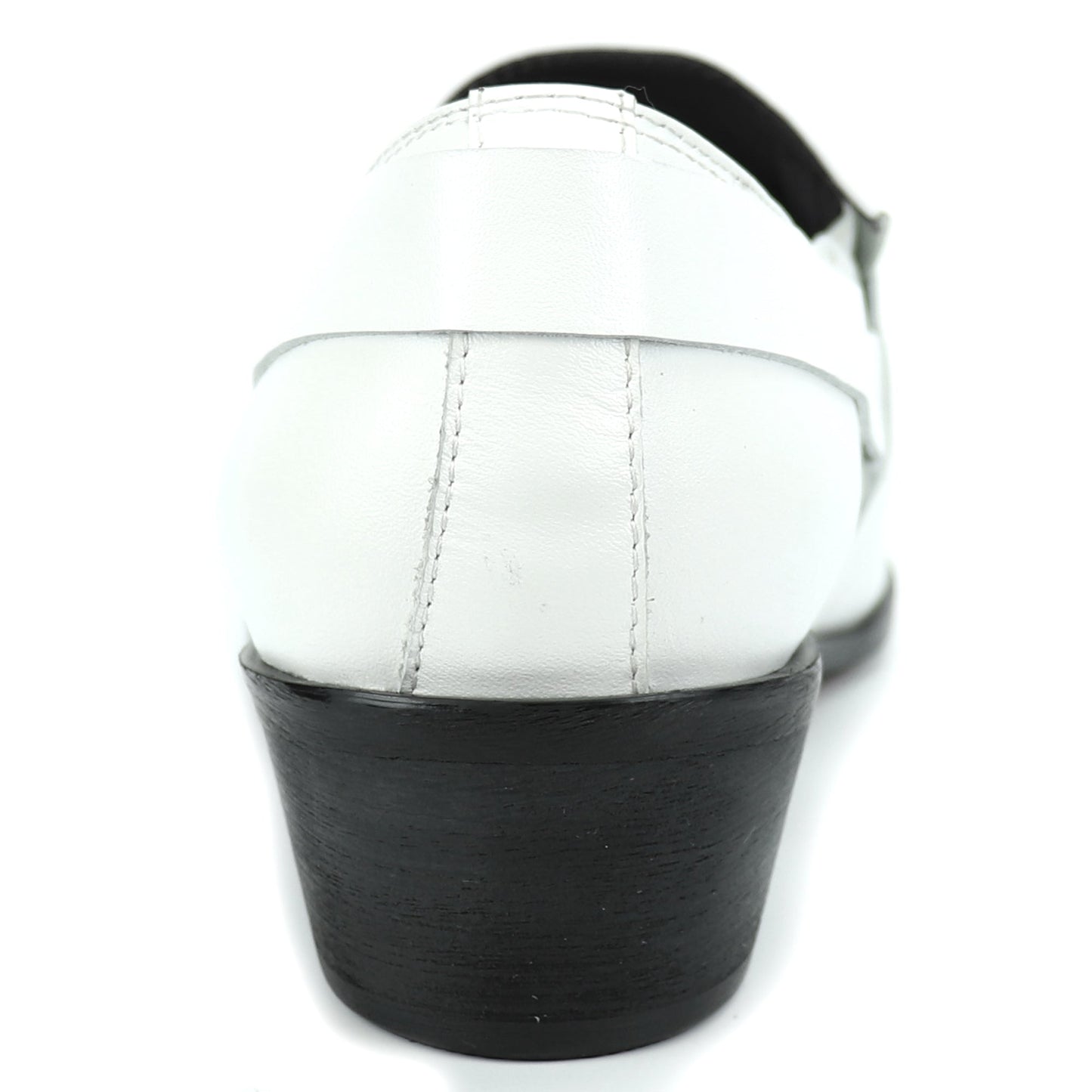 FI-7278 White Leather Shoe Pointed Toe Slip on Fiesso by Aurelio Garcia