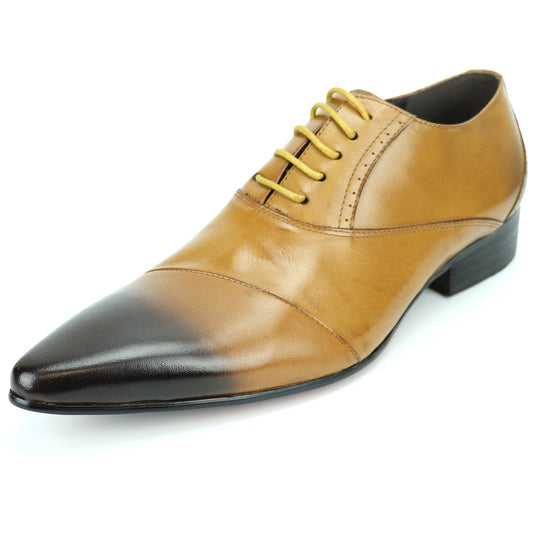 FI-7281 Genuine Tan Leather Lace up Fiesso by Aurelio Garcia