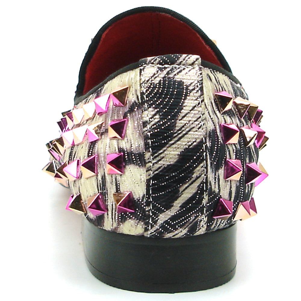 FI-7496 Multi Color Spikes Slip on Loafer Fiesso by Aurelio Garcia