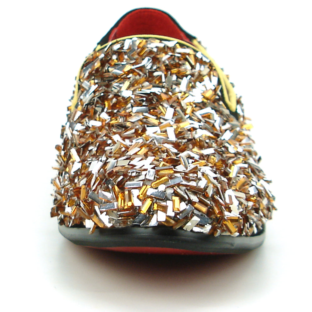 FI-7498 Gold Slip on Loafer Fiesso by Aurelio Garcia