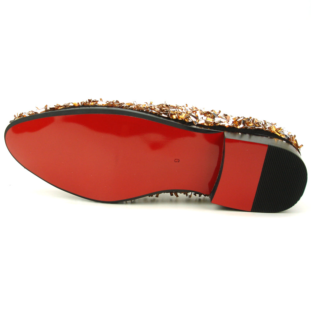 FI-7498 Gold Slip on Loafer Fiesso by Aurelio Garcia