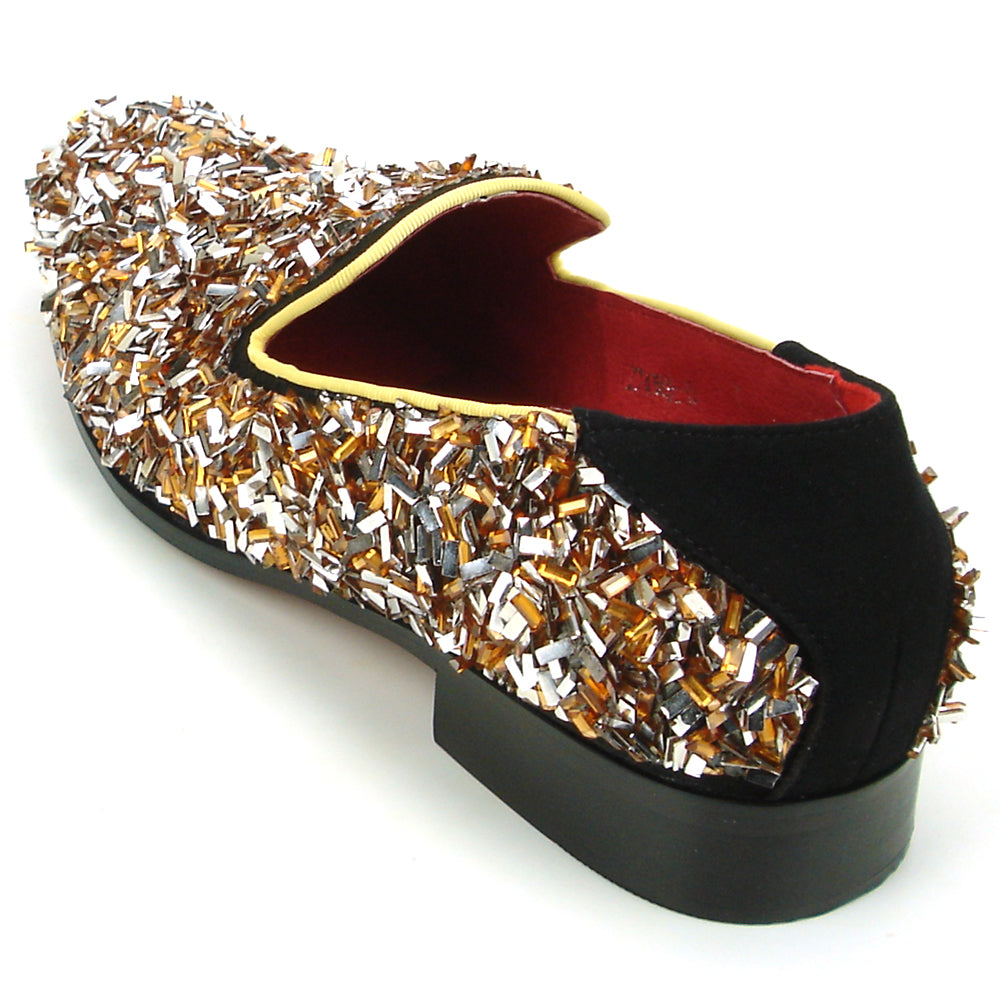 FI-7498 Gold Slip on Loafer Fiesso by Aurelio Garcia