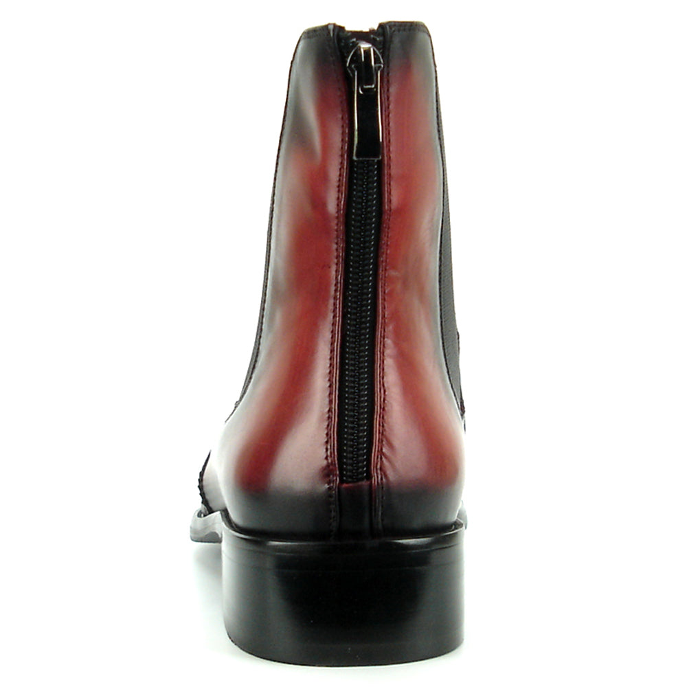 FI-8708 Burgundy Leather Wing Tip Boot Fiesso by Aurelio Garcia