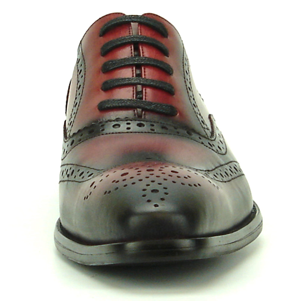 FI-8710 Genuine Burgundy Leather Wing Tip Lace up Encore by Fiesso