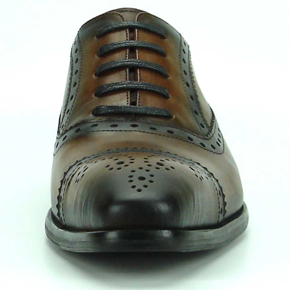 FI-8713 Coffee Leather Cap Toe Lace up Encore by Fiesso