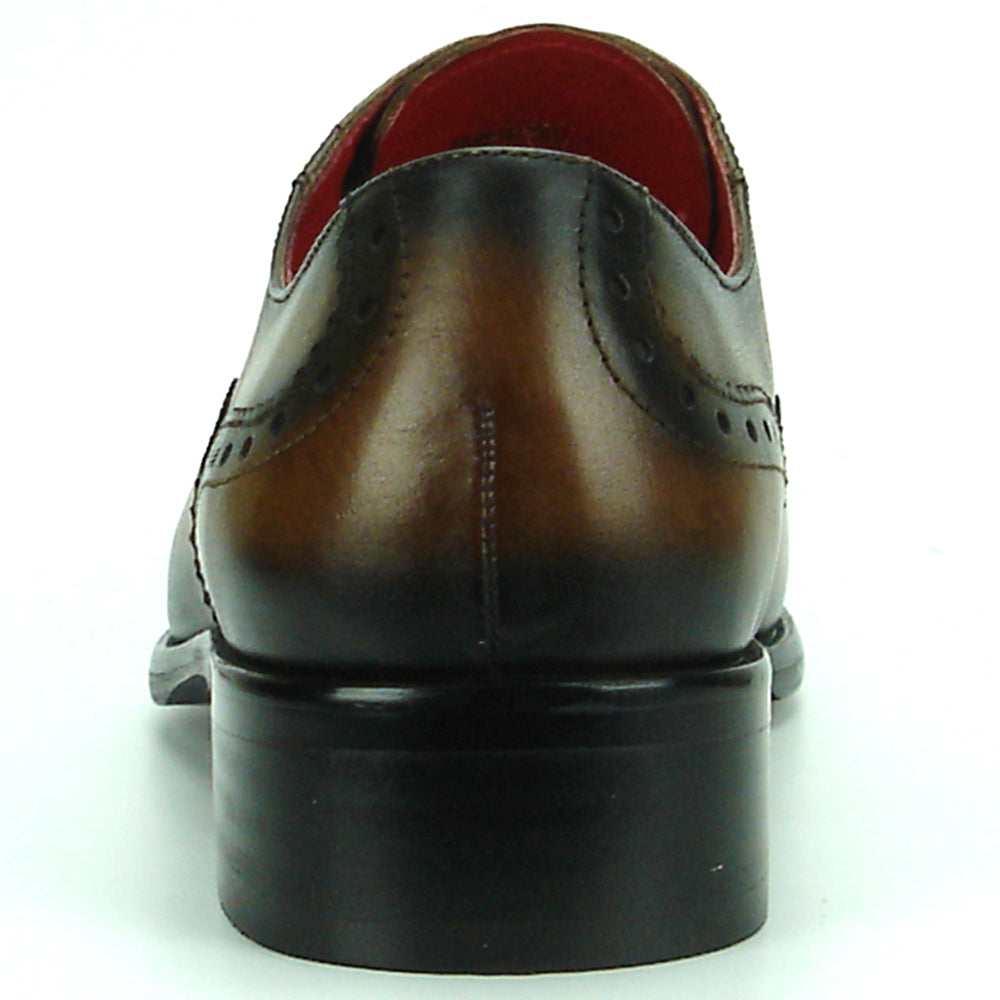 FI-8713 Coffee Leather Cap Toe Lace up Encore by Fiesso