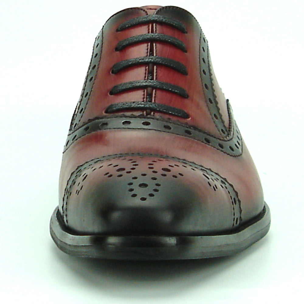 FI-8713 Burgundy Leather Cap Toe Lace up Encore by Fiesso
