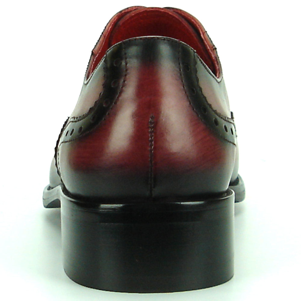 FI-8713 Burgundy Leather Cap Toe Lace up Encore by Fiesso
