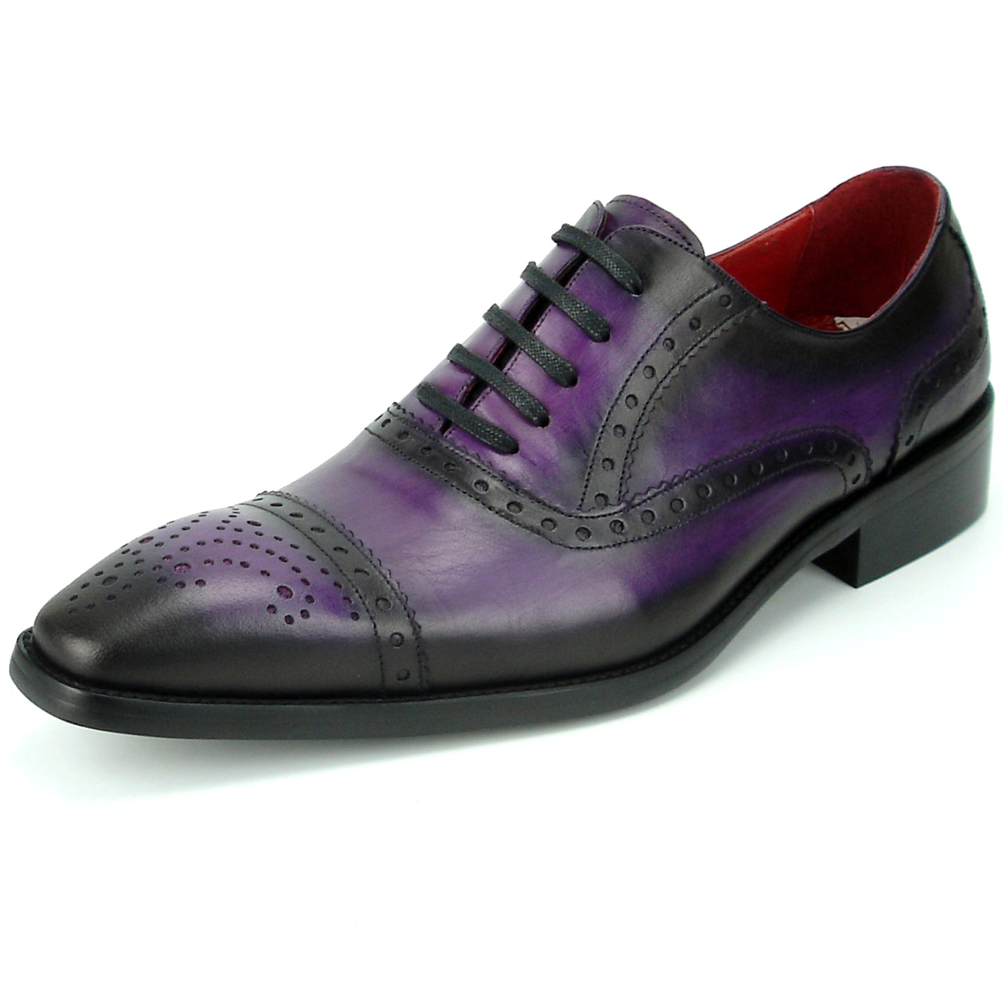 FI-8713 Purple Leather Cap Toe Lace up Encore by Fiesso