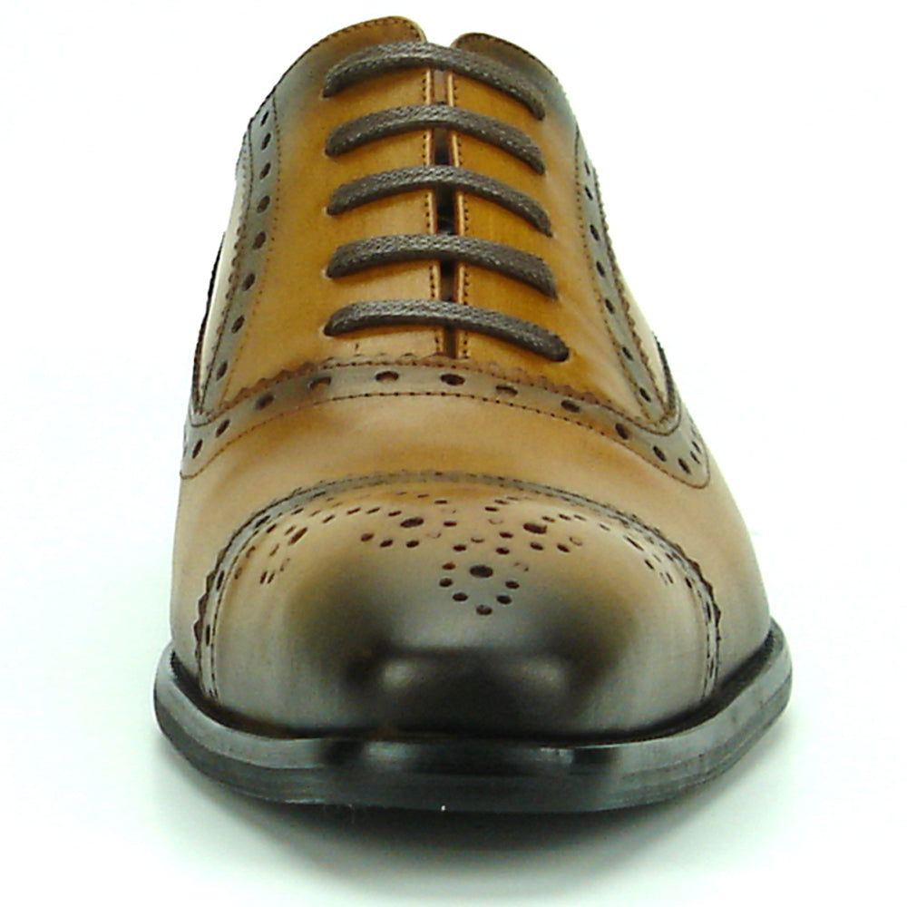FI-8713 Tan Leather Cap Toe Lace up Encore by Fiesso
