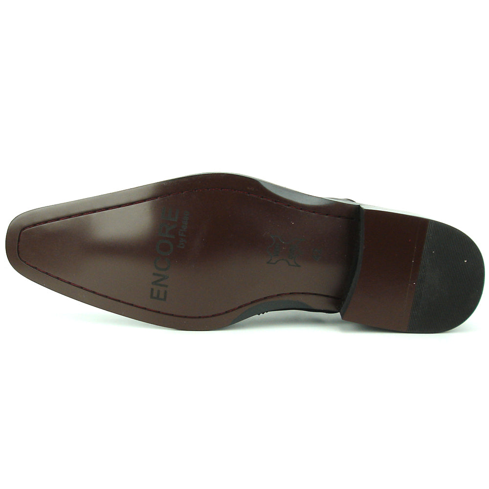 FI-8714 Tan Leather Wing Tip With Front Zipper Encore by Fiesso