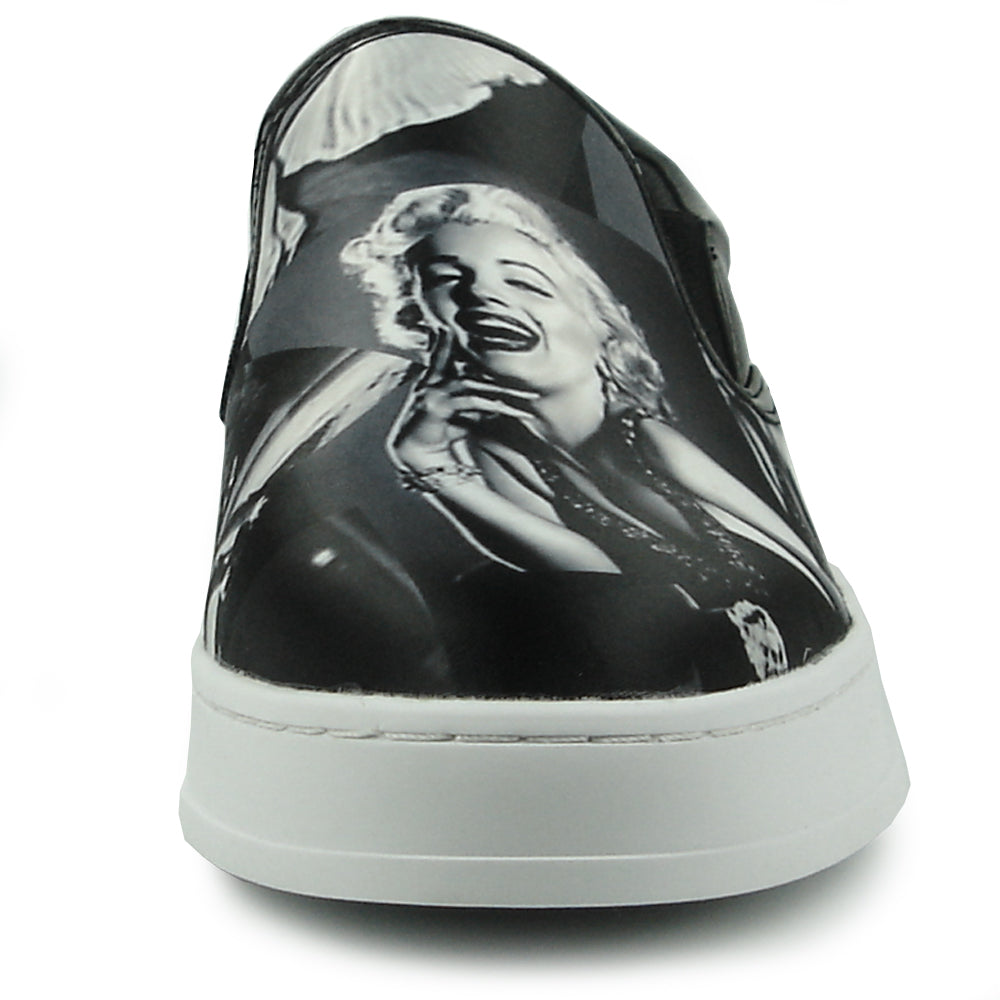 FI-2346 Marilyn Monroe Print Slip on Low Cut Sneaker Encore by Fiesso