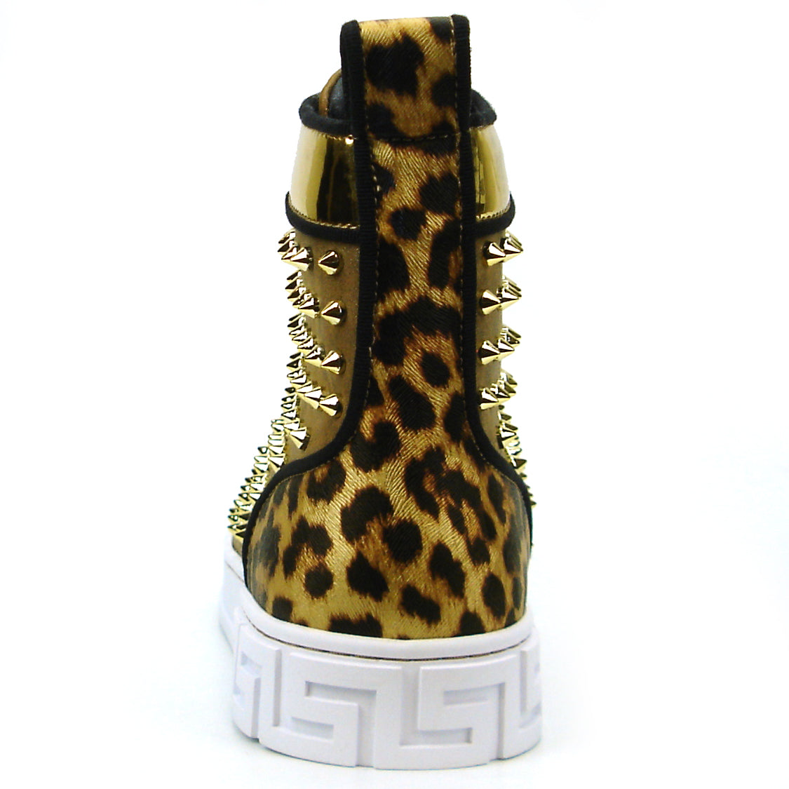 FI-2364 Gold Suede Gold Spikes High top Sneaker Encore by Fiesso