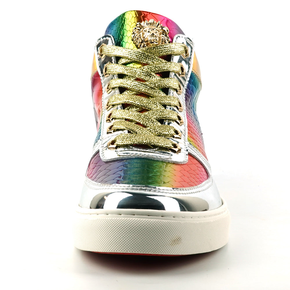 FI-2384 Multi Color Lace up High top Sneaker Encore by Fiesso