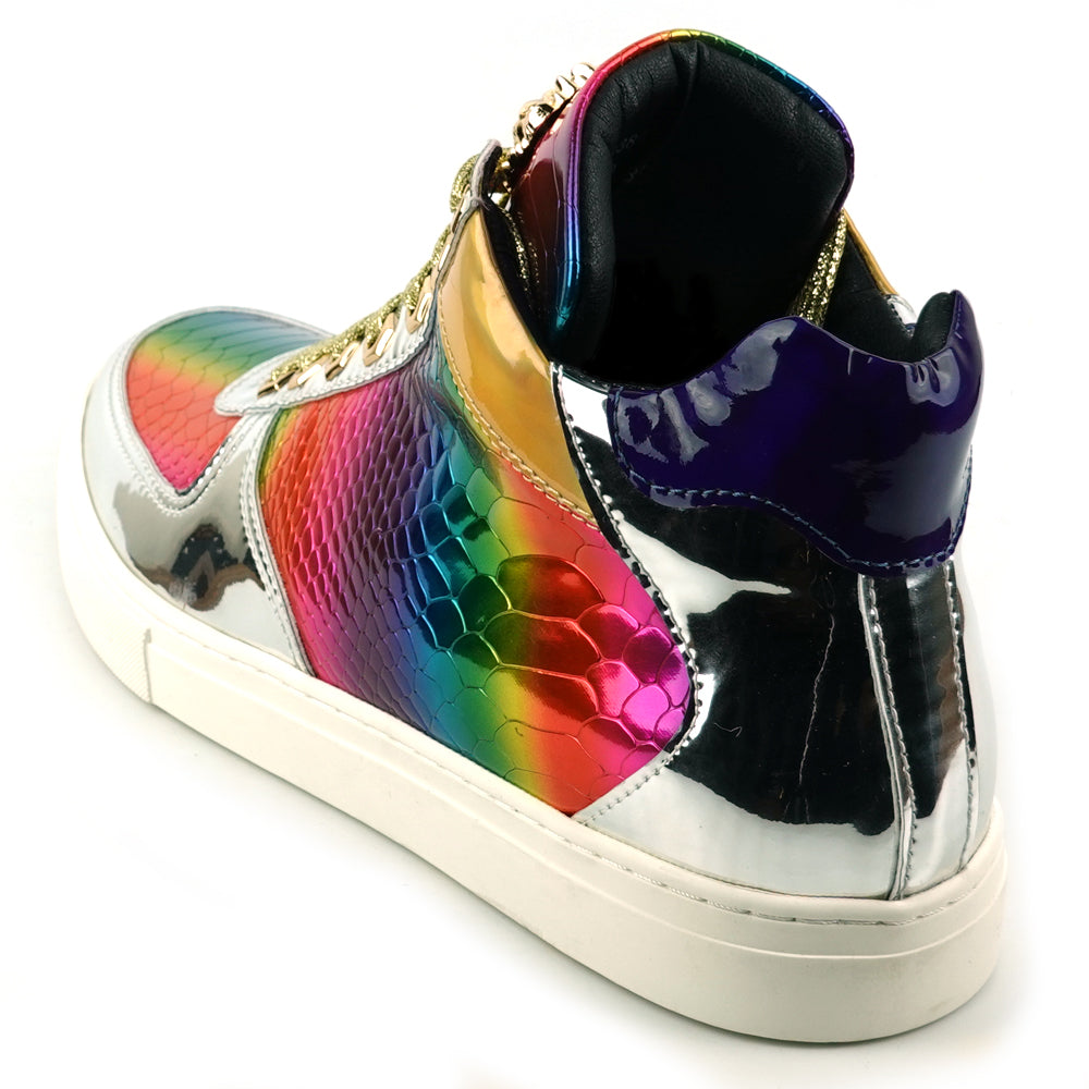 FI-2384 Multi Color Lace up High top Sneaker Encore by Fiesso