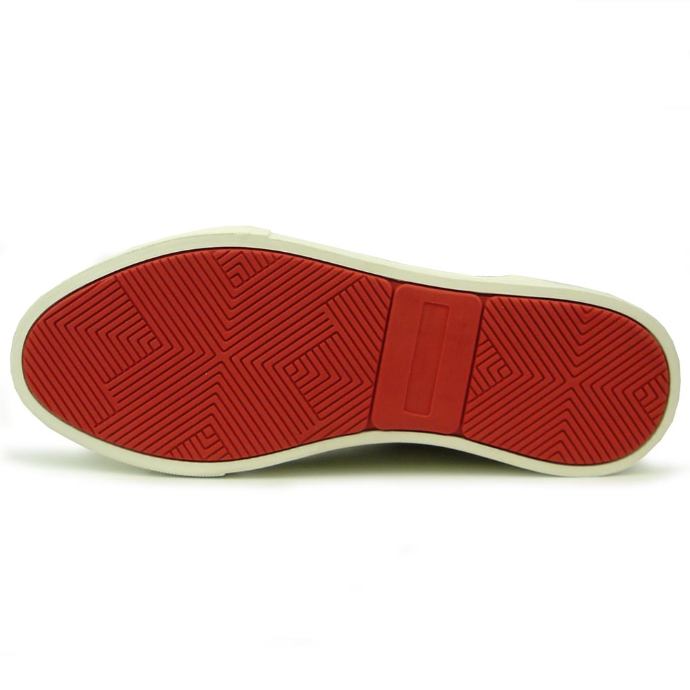 FI-2387 White Suede Clear Rhinestones High Top Sneaker Encore by Fiesso