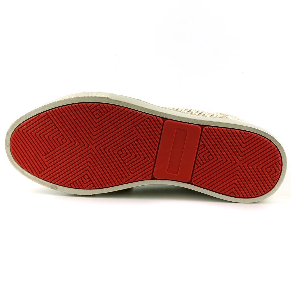 FI-2410 White Gold Glitter Lace up High top Sneaker Encore by Fiesso