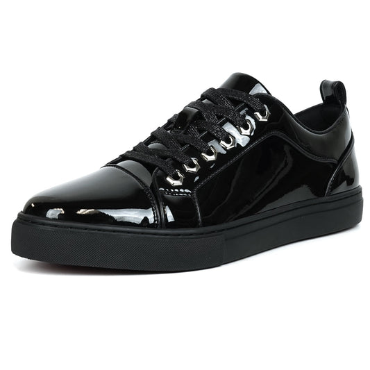FI-2415-2 Black Patent Leather Lace up Sneaker Encore by Fiesso