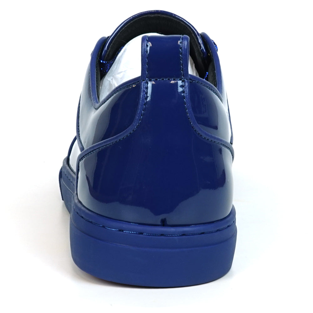 FI-2415-2 Navy Patent Leather Lace up Sneaker Encore by Fiesso