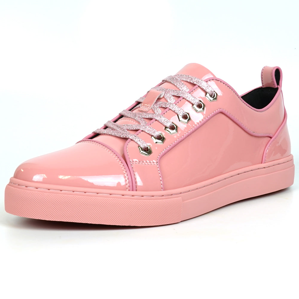 FI-2415-2 Pink Patent Leather Lace up Sneaker Encore by Fiesso