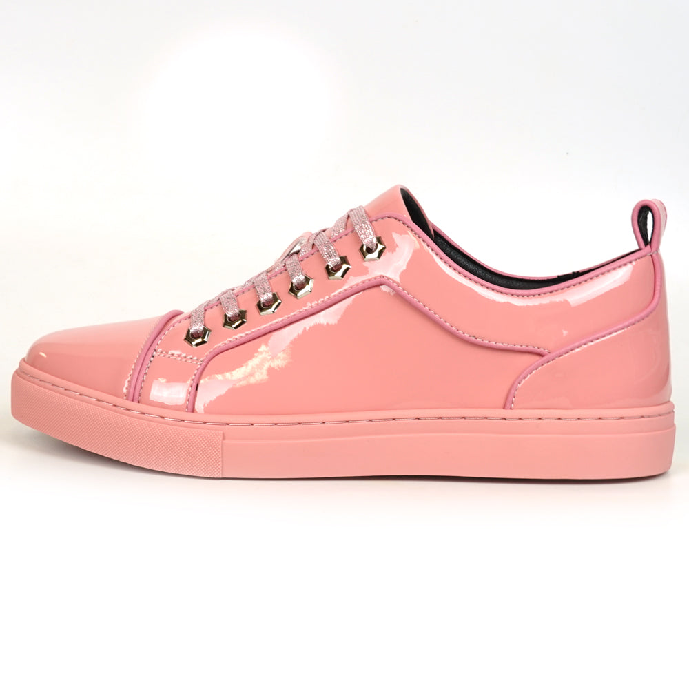 FI-2415-2 Pink Patent Leather Lace up Sneaker Encore by Fiesso