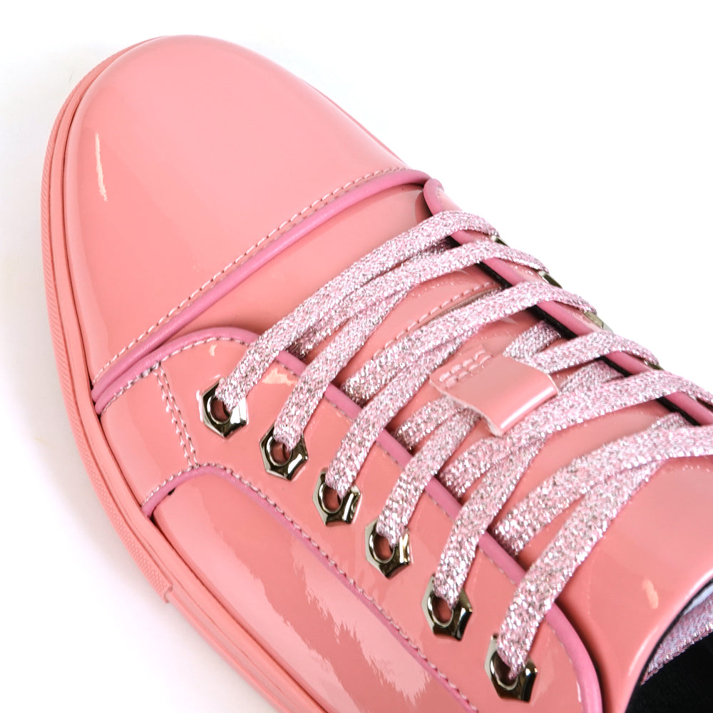 FI-2415-2 Pink Patent Leather Lace up Sneaker Encore by Fiesso