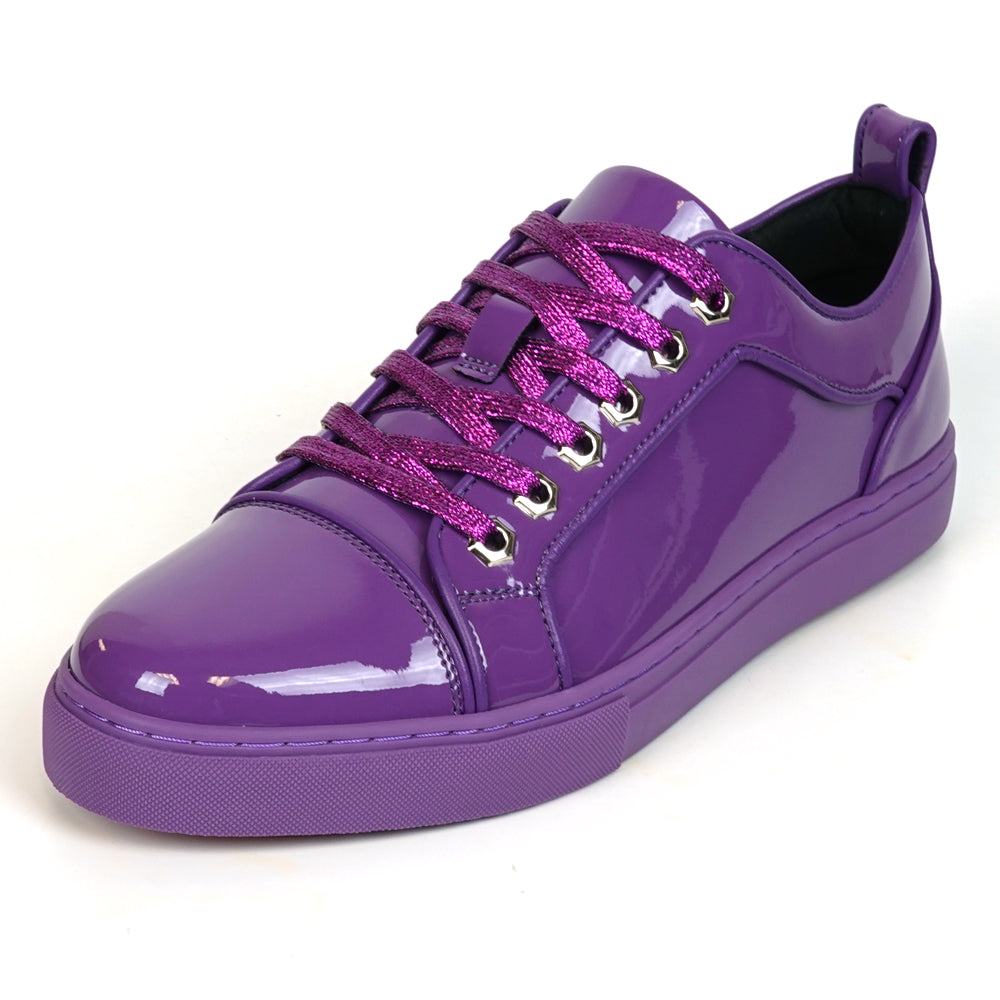 FI-2415-2 Purple Patent Leather Lace up Sneaker Encore by Fiesso