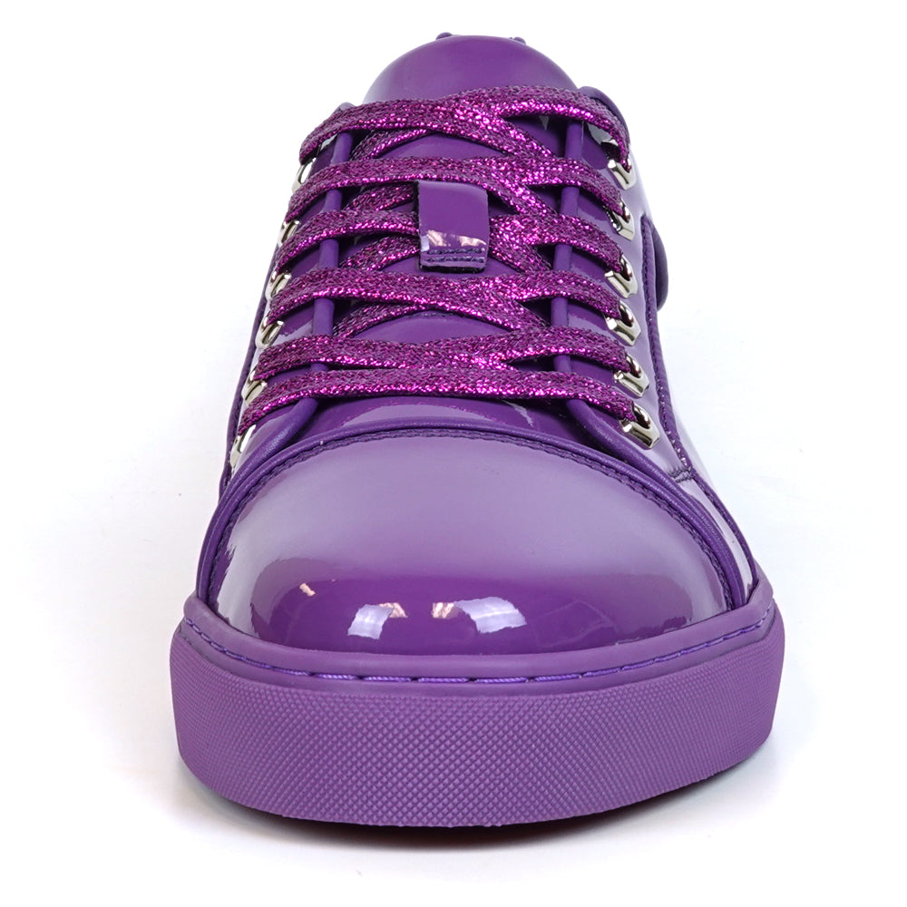 FI-2415-2 Purple Patent Leather Lace up Sneaker Encore by Fiesso