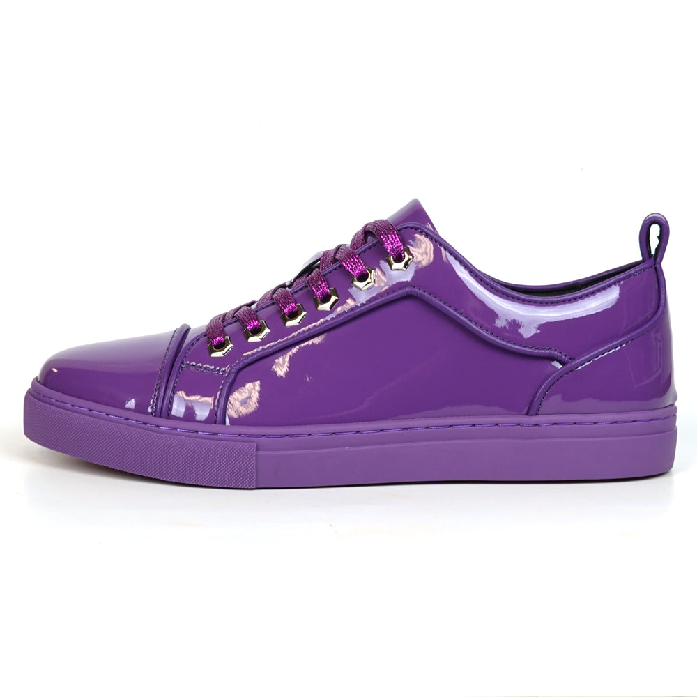 FI-2415-2 Purple Patent Leather Lace up Sneaker Encore by Fiesso