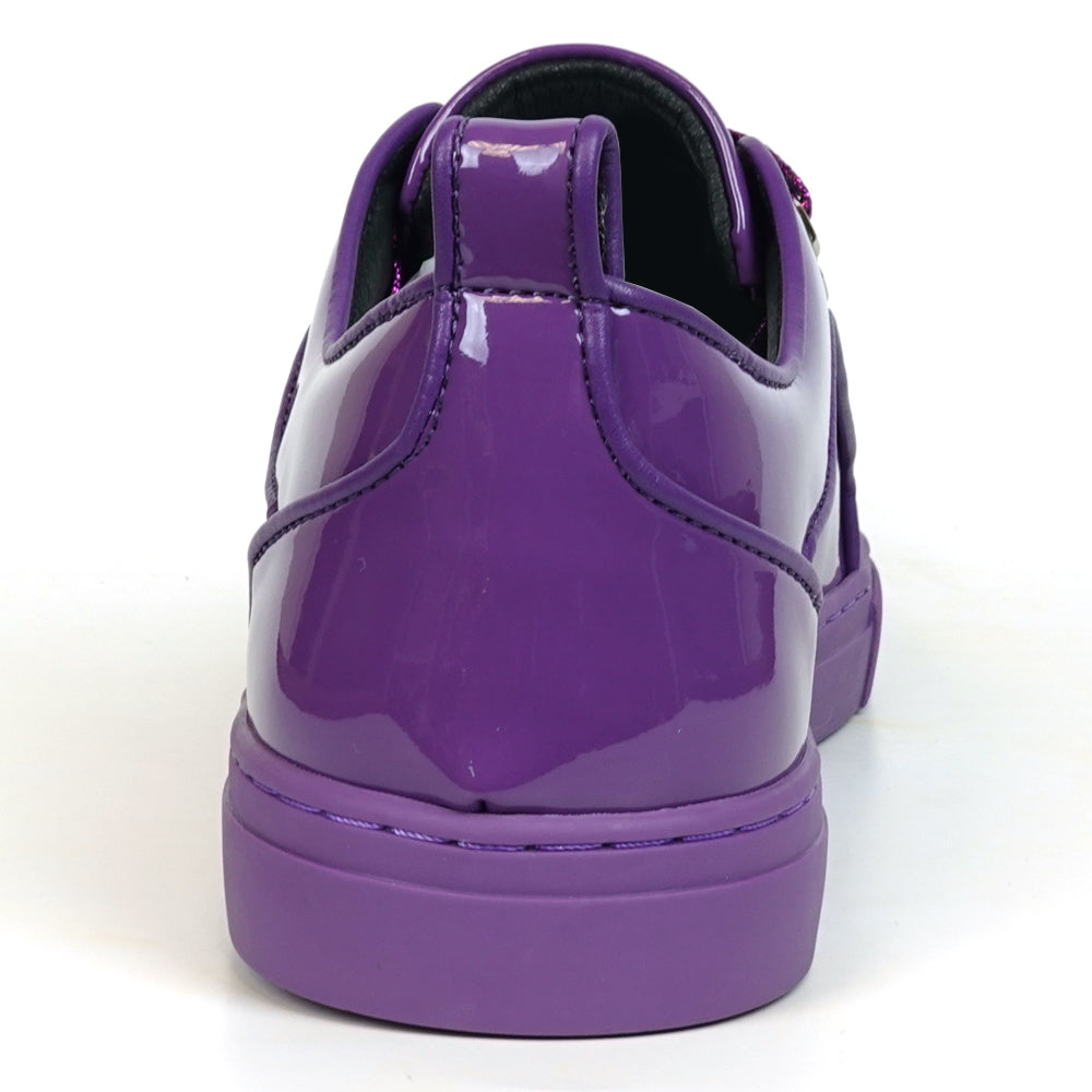 FI-2415-2 Purple Patent Leather Lace up Sneaker Encore by Fiesso