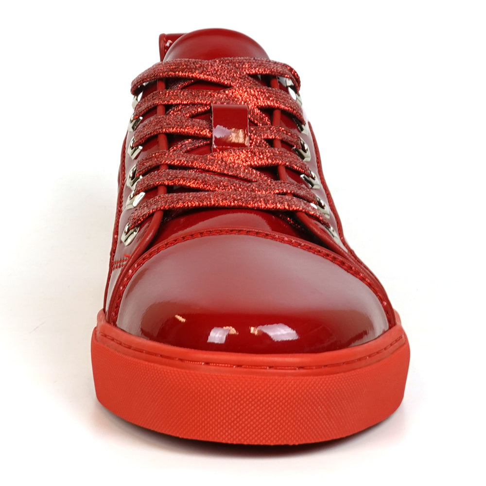 FI-2415-2 Red Patent Leather Lace up Sneaker Encore by Fiesso